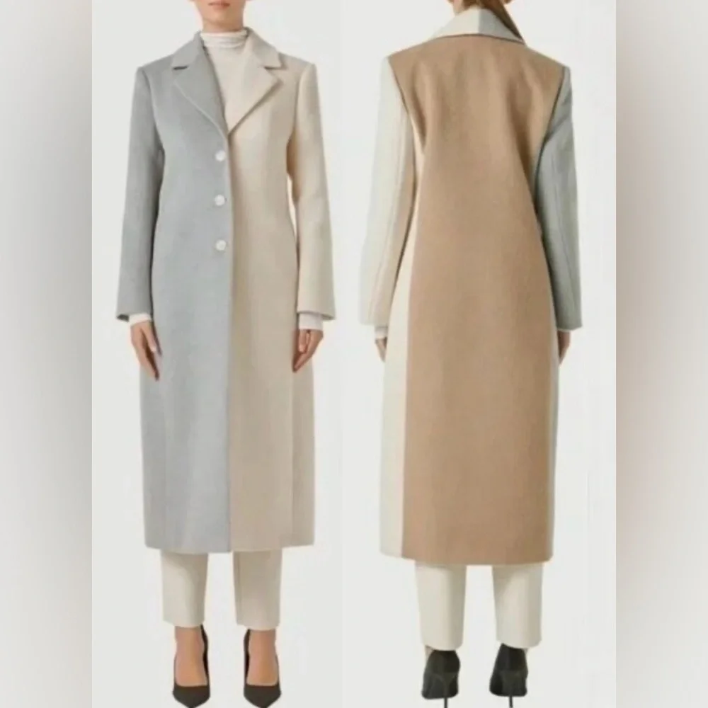 Endless Rose - Colorblock Maxi Color trench coat. Size Small NWT